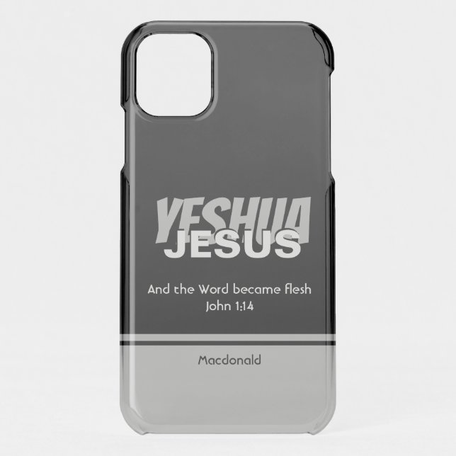 JESUS YESHUA Christmas Scripture Personalized Uncommon iPhone Case (Back)