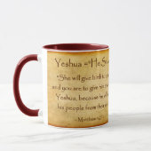 JESUS YESHUA  Hebrew Name Mug (Left)
