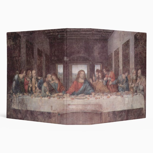 Jesus "Yeshua" The Last Supper, Leonardo da Vinci 3 Ring Binder (Background)