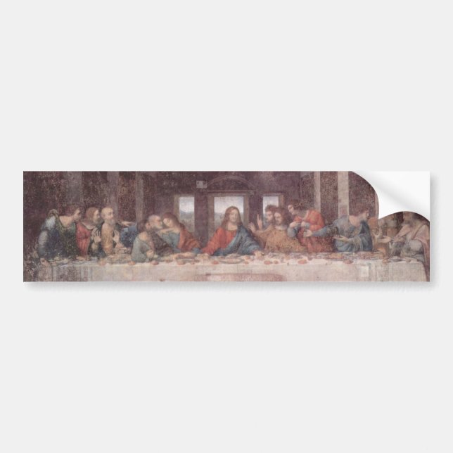 Jesus "Yeshua" The Last Supper, Leonardo da Vinci Bumper Sticker (Front)