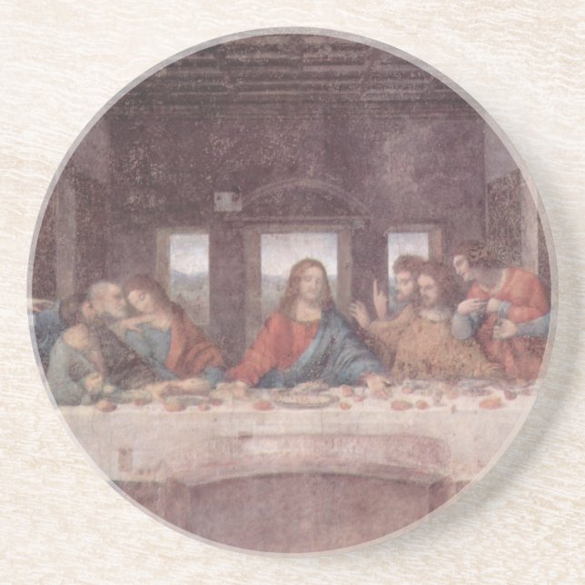 Jesus "Yeshua" The Last Supper, Leonardo da Vinci Coaster (Front)