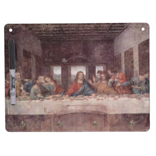 Jesus Yeshua The Last Supper Leonardo da Vinci Dry Erase Board With Keychain Holder