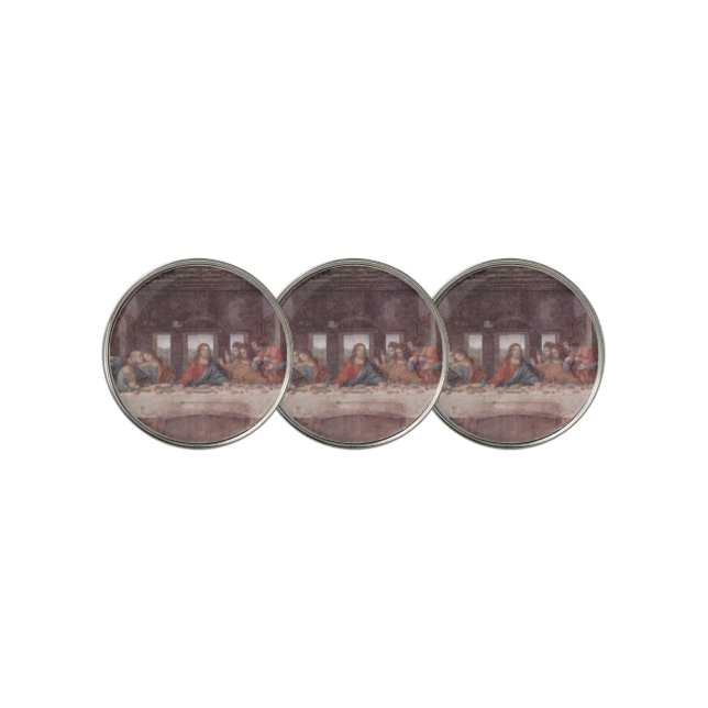 Jesus "Yeshua" The Last Supper, Leonardo da Vinci Golf Ball Marker (3 Up)