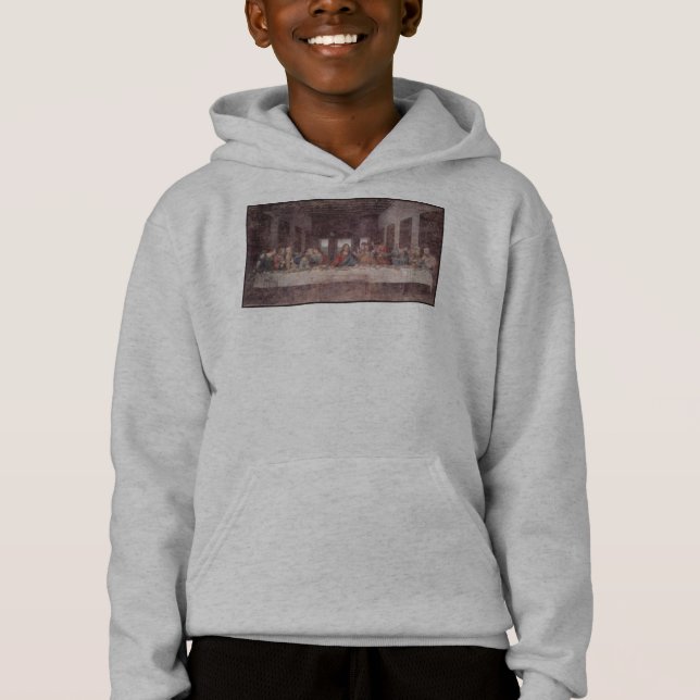 Jesus "Yeshua" The Last Supper, Leonardo da Vinci Hoodie (Front)