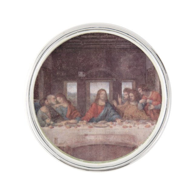 Jesus "Yeshua" The Last Supper, Leonardo da Vinci Lapel Pin (Front)