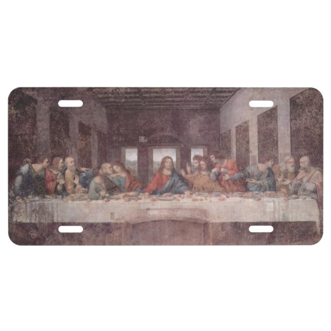 Jesus "Yeshua" The Last Supper, Leonardo da Vinci License Plate (Front)