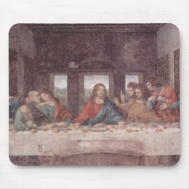 Jesus "Yeshua" The Last Supper, Leonardo da Vinci Mouse Pad (Front)