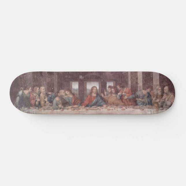 Jesus "Yeshua" The Last Supper, Leonardo da Vinci Skateboard (Horz)