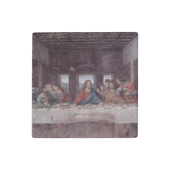 Jesus "Yeshua" The Last Supper, Leonardo da Vinci Stone Magnet (First Magnet)