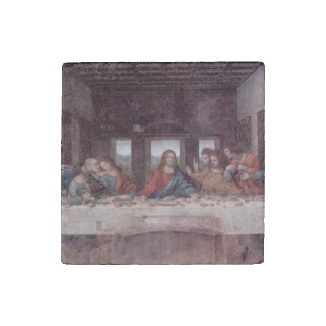 Jesus "Yeshua" The Last Supper, Leonardo da Vinci Stone Magnet (First Magnet)