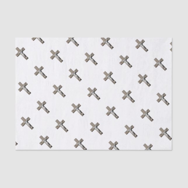 Jesuschrist on a Cross Sculpture Tissue Paper (Front)