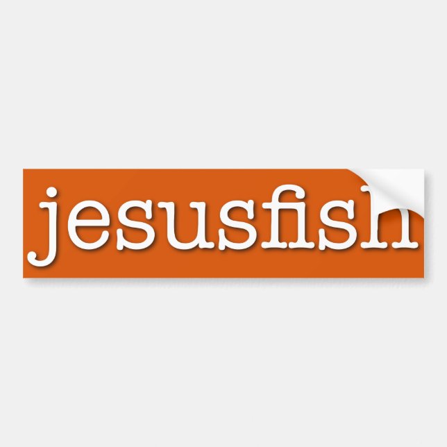 jesusfish bumper sticker (Front)
