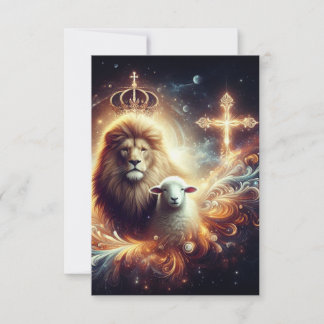 Jesusis the Lion and the Lamb Thank You Card