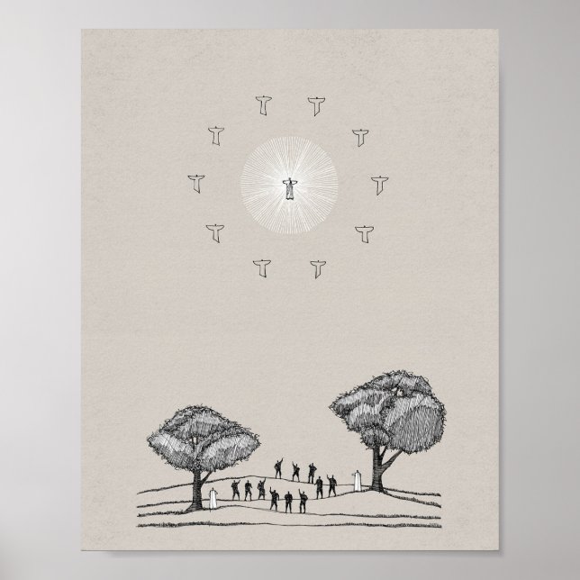 Jesus's Ascension - Right Hand of God Bible Art Poster (Front)