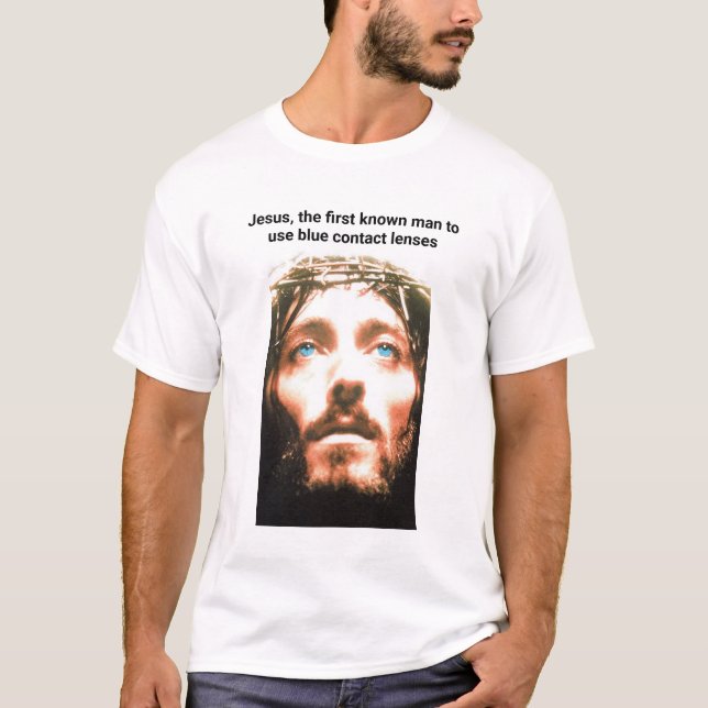 Jesus's blue eyes T-Shirt (Front)