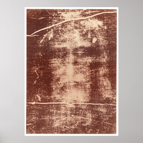 Jesuss Face Close up on the Shroud of Turin Poster