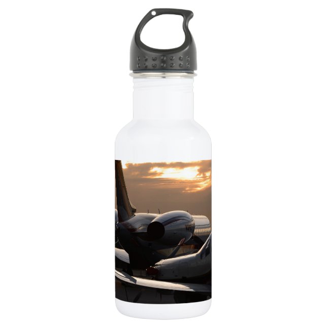 Jet Aircraft Stainless Steel Water Bottle (Front)