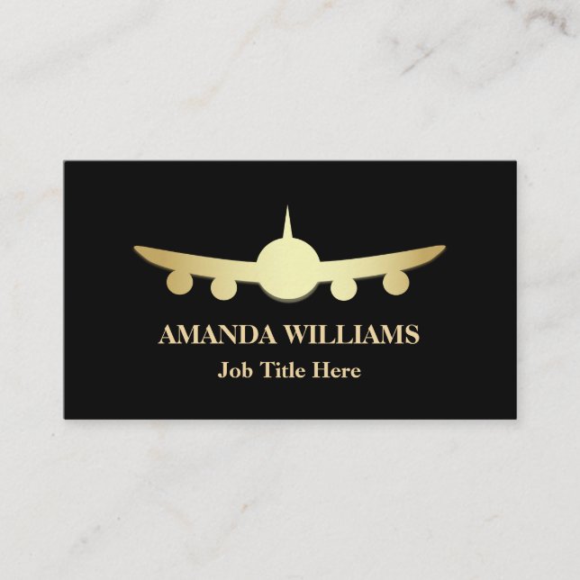 Jet Airplane Business Card (Front)