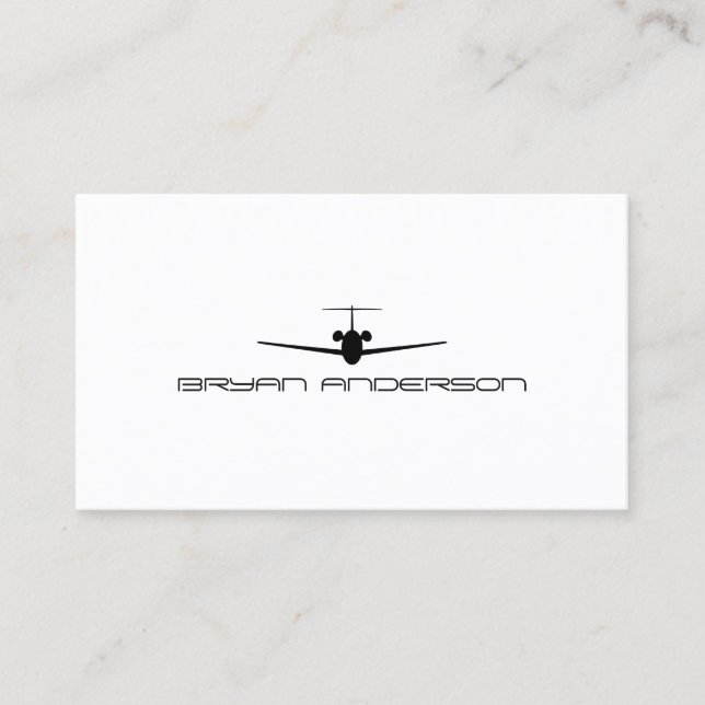 Jet Airplane Business Card (Front)