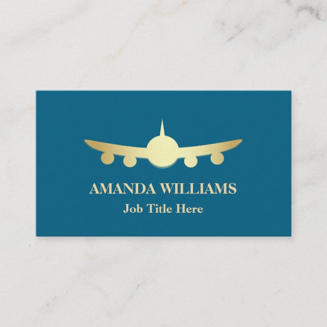 Jet Airplane Business Card (Front)