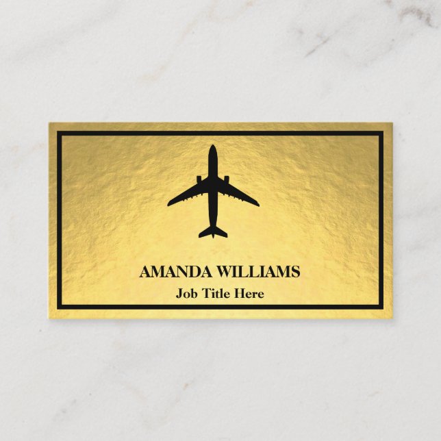 Jet Airplane Business Card (Front)