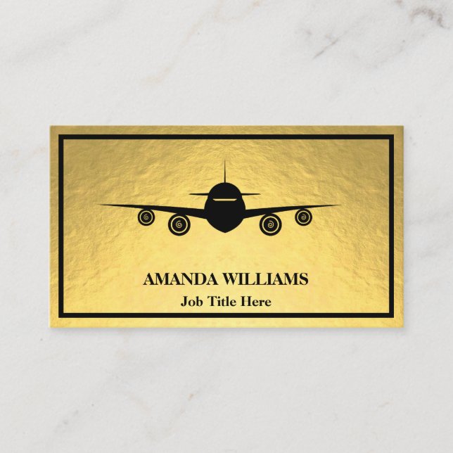 Jet Airplane Business Card (Front)