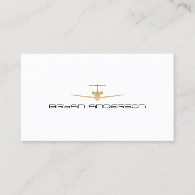 Jet Airplane Business Card (Front)