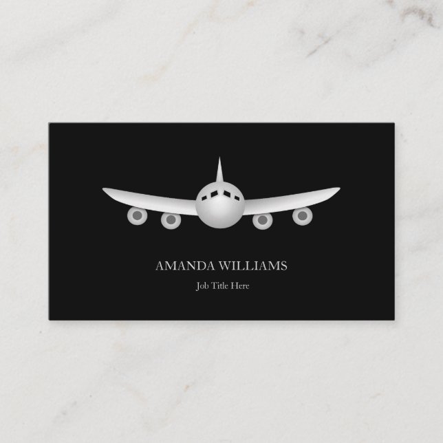 Jet Airplane Business Card (Front)