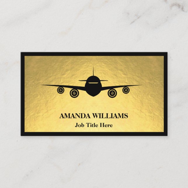 Jet Airplane Business Card (Front)