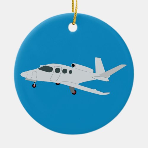 Jet Airplane Ceramic Ornament