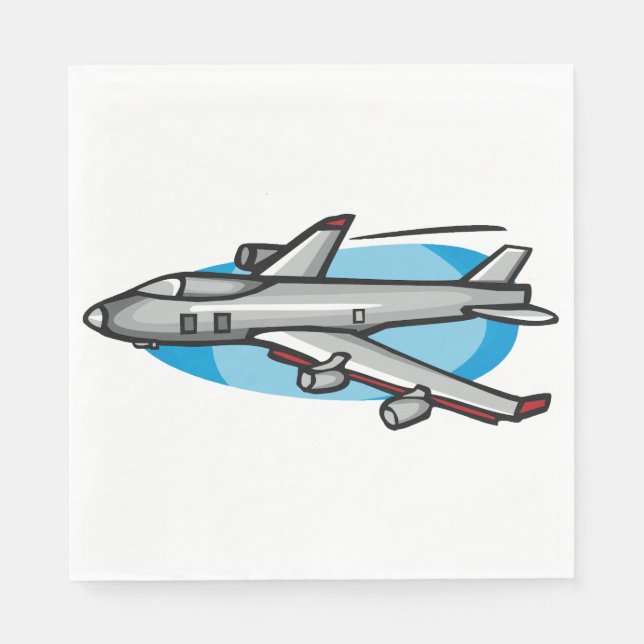 Jet Airplane For Aviation Fans Napkins (Front)