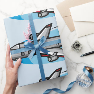Jet Airplane For Aviation Fans Wrapping Paper