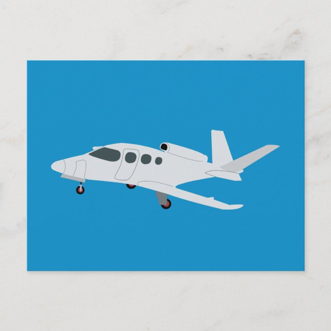 Jet Airplane Holiday Postcard (Front)