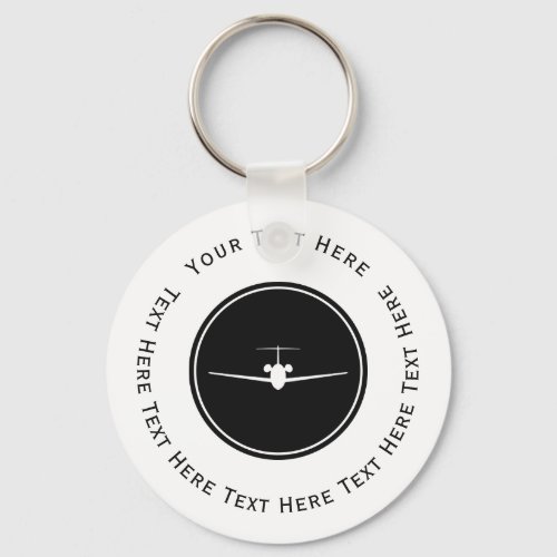 Jet Airplane Logo Keychain