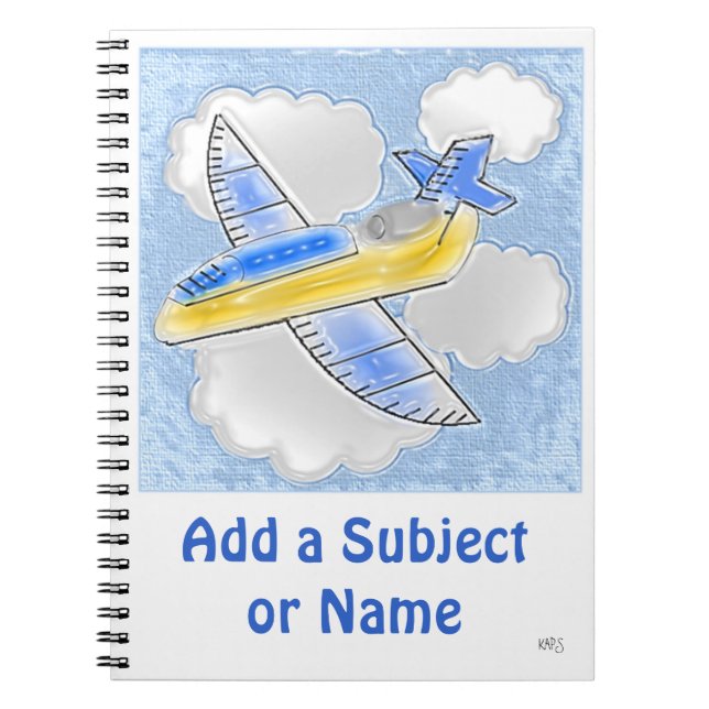 Jet Airplane Notebook (Front)