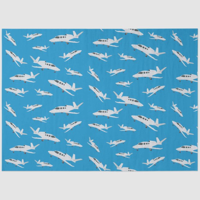 Jet Airplane Pattern  Tissue Paper (Front)