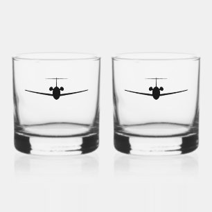 Jet Airplane Whiskey Glass