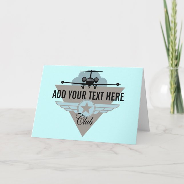 Jet Airplane Wing Club Card (Front)