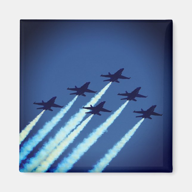 Jet Airplanes Flying in Formation Blue Angels Magnet (Front)