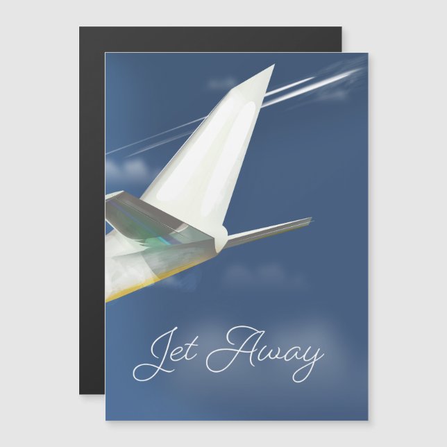 Jet Away travel poster. (Front/Back)