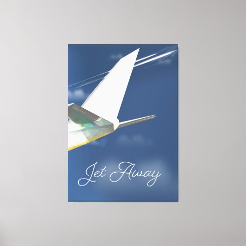 Jet Away travel poster Canvas Print