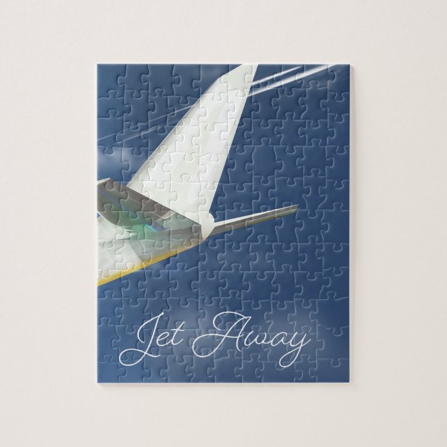 Jet Away travel poster. Jigsaw Puzzle (Vertical)