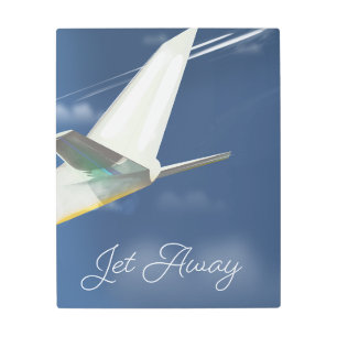 Jet Away travel poster. Metal Print