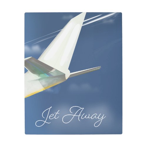 Jet Away travel poster Metal Print