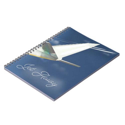 Jet Away travel poster Notebook