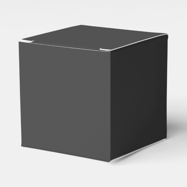 Jet Black Classic Favor Boxes (Front Side)
