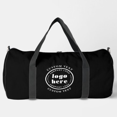 Jet Black Company Logo Business Promotion Duffle Bag