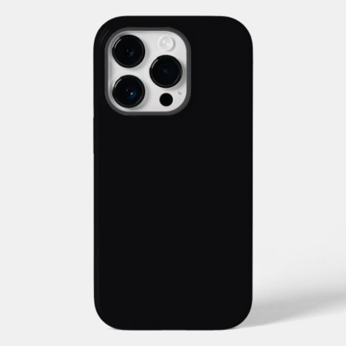 Jet Black Solid Color Case_Mate iPhone 14 Pro Case