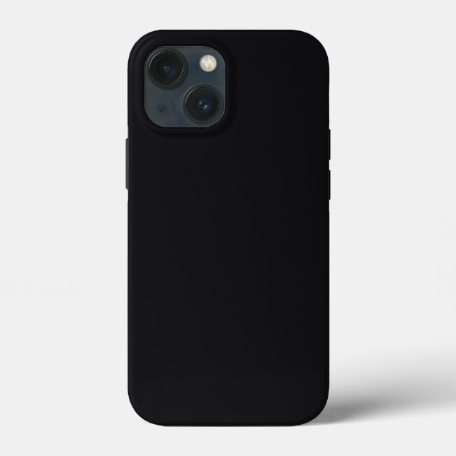 Jet Black Solid Color Case-Mate iPhone Case (Back)