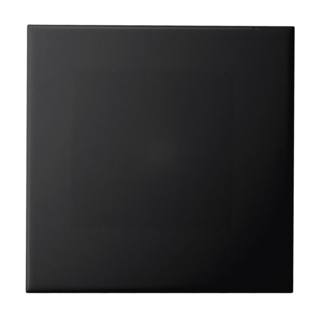 Jet Black Solid Color Ceramic Tile (Front)